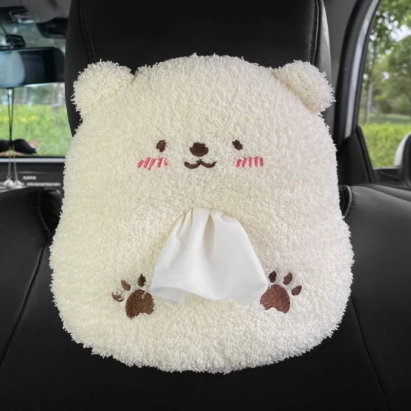 Portafazzoletti in Peluche per Auto, Design Carino a Forma di Animale, Copri Fazzoletti da Appendere per Sedile Posteriore e Bracciolo, Decorazione Interna per Auto