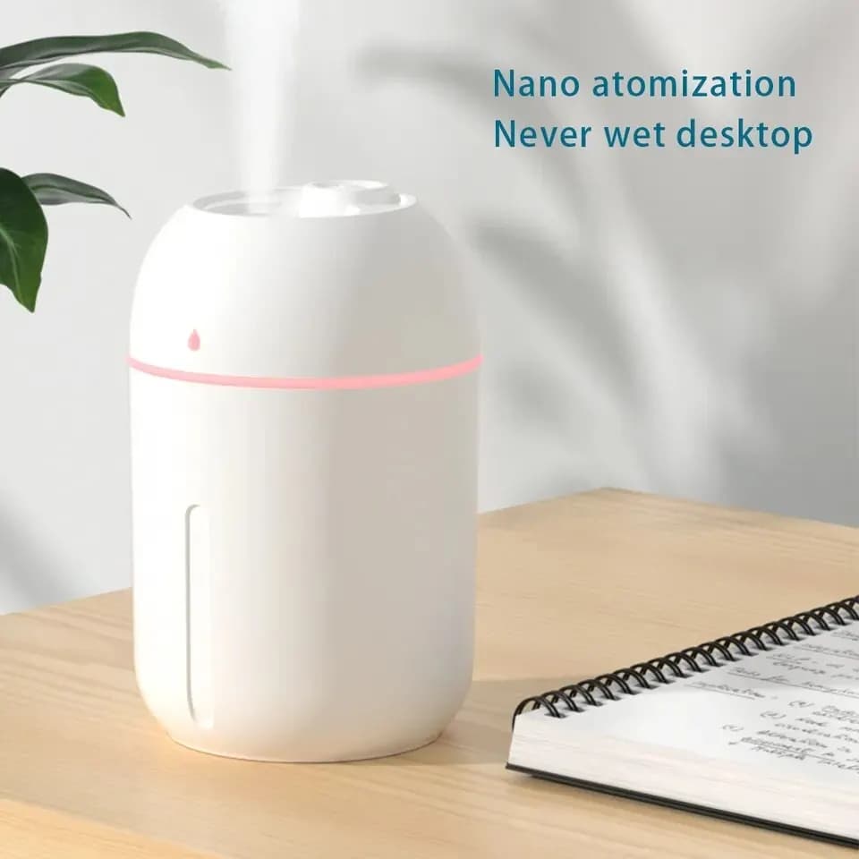 330ML New Design Mini USB Portable Cool Mist Humidifier Essential Oil Aroma Diffuser With Led For Car Home Office Yoga