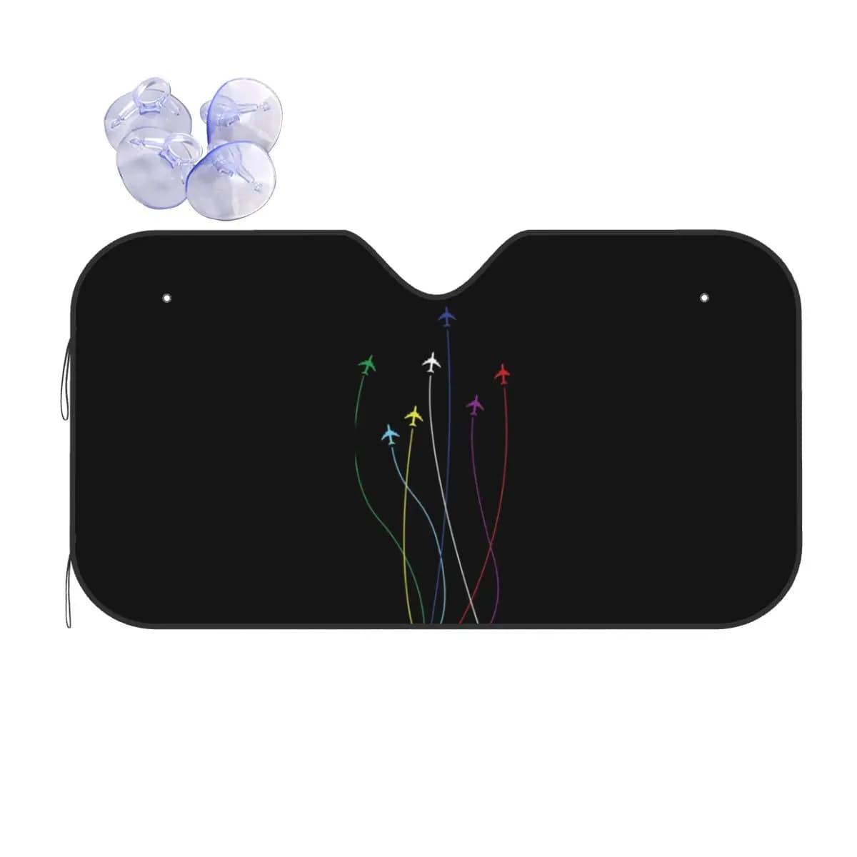 Aeroplani arcobaleno che volano ciascuno Parabrezza Parabrezza anteriore per auto Finestra Visiera parasole Accessori Coperture