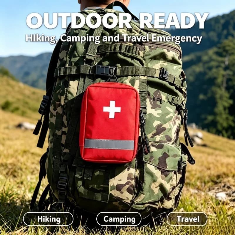Portable First Aid Kit Emergency Medical Safety Bag Outdoor Camping Hiking Travel Survival Gear for Ski Snowboarding Accessories