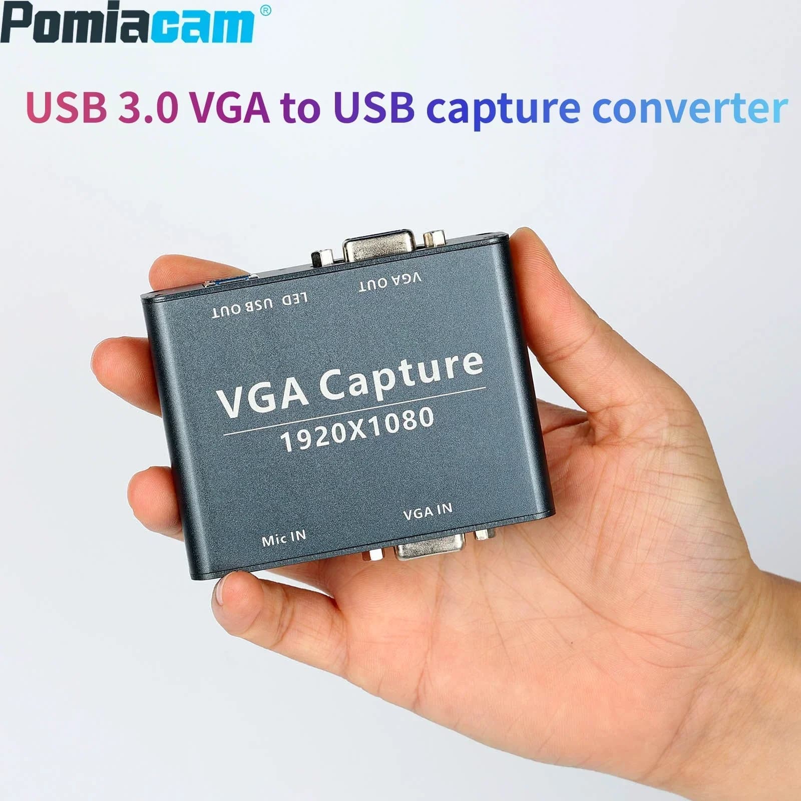 5 pz/lotto 1080P Acquisizione Audio e Video Scheda di Acquisizione VGA A USB Acquisizione Video Supporta Standard UVC/UAC-VGA LOOP uscita