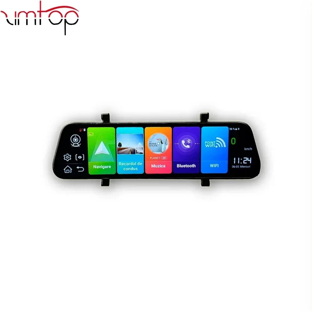 Nuovo 2019 Auto DVR Navigatore GPS Telecamera 4G 10 "Android Stream Media Specchietto retrovisore FHD 1080P GPS Specchio Dash Cam Registratore