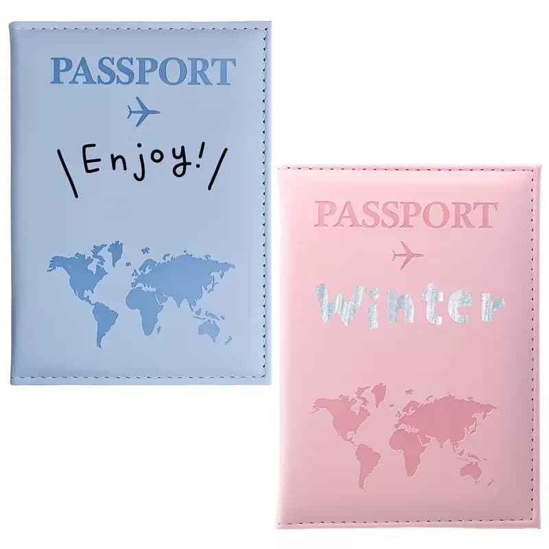 Personalized Name Map Passport Holders, Convenient Universal Passport Covers for Couples, Travel Wallet Organizer for Passports