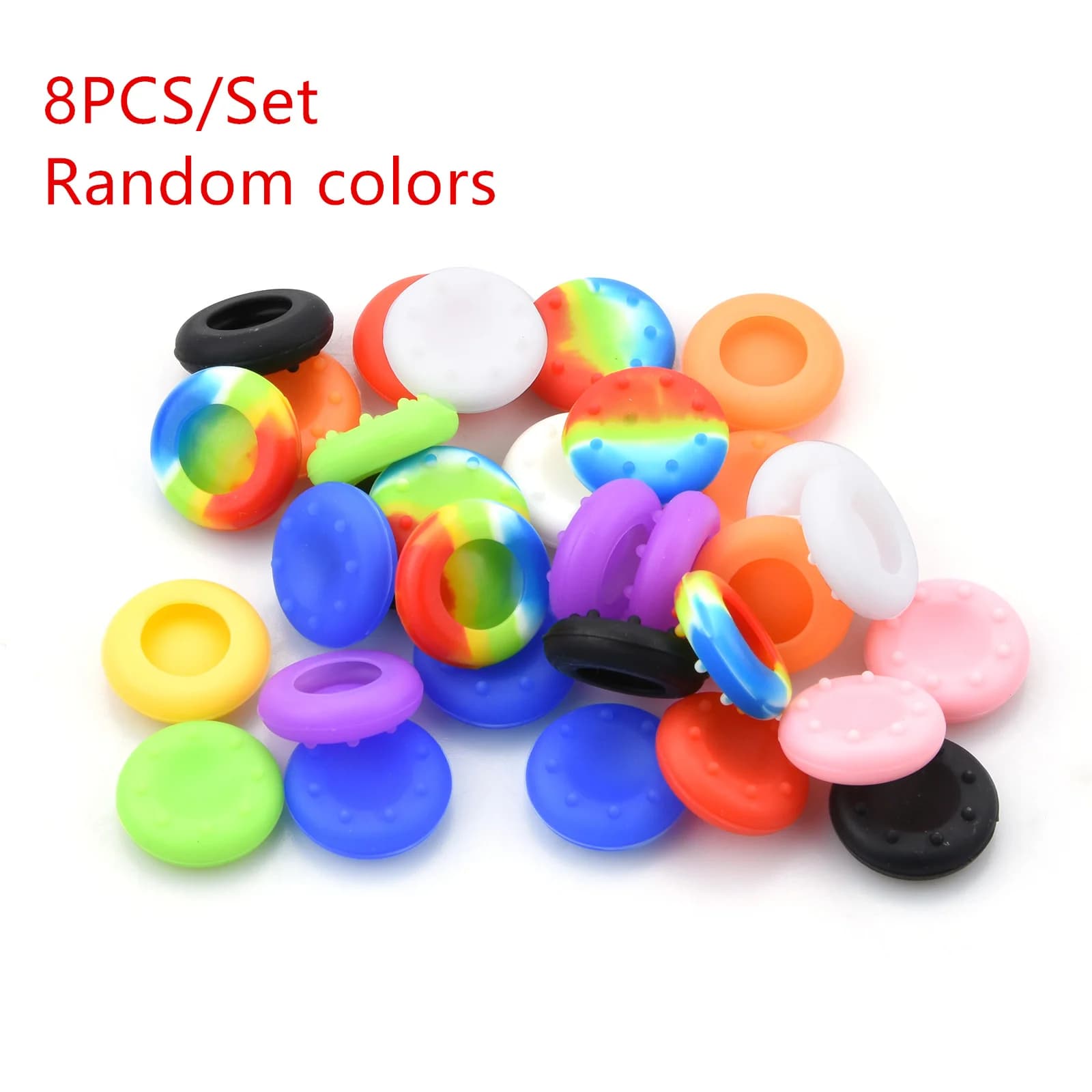 8 Pz Silicone Multi Colori Gel Analogico Thumb Grip Stick Maniglia Tappi Rock Per PS4/PS3 Xbox 360/Xbox One Controller Colori Casuali