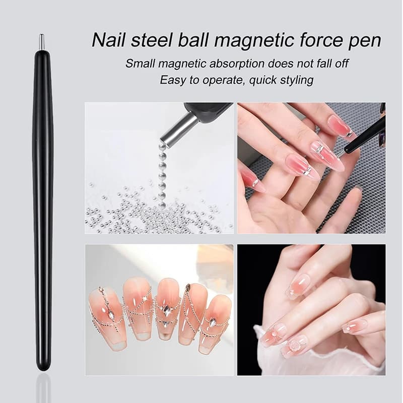 1pc penna di aspirazione magnetica multifunzionale bastone magnetico per gatti per perline in acciaio magnete per gatti gel UV smalto manicure strumenti per nail art