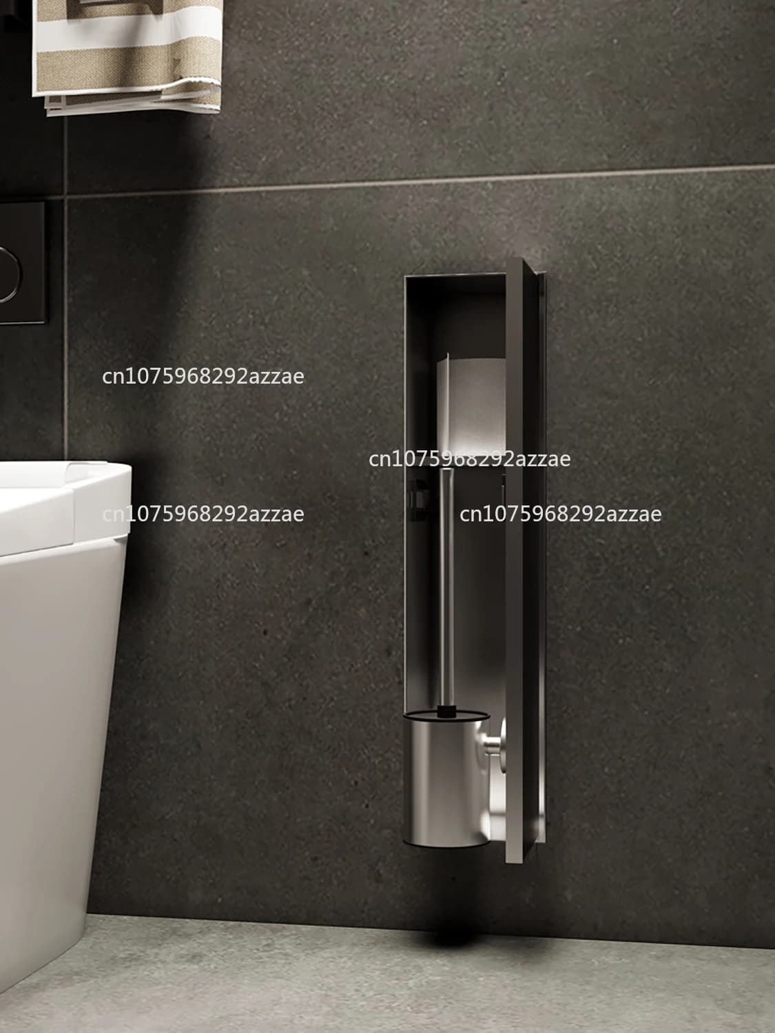 Porta scopino da incasso Porta fazzoletti premium in acciaio inossidabile Armadietto da parete personalizzato Armadietto da parete