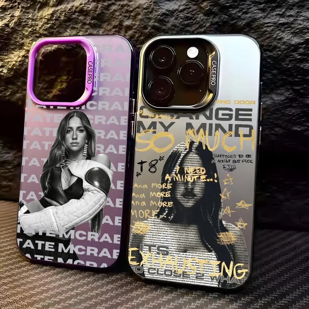 Singer Tate M-McRae Phone Case For iPhone 17 16 15 14 13 12 11 Pro Max Air Colorful Matte Laser Aurora Shockproof