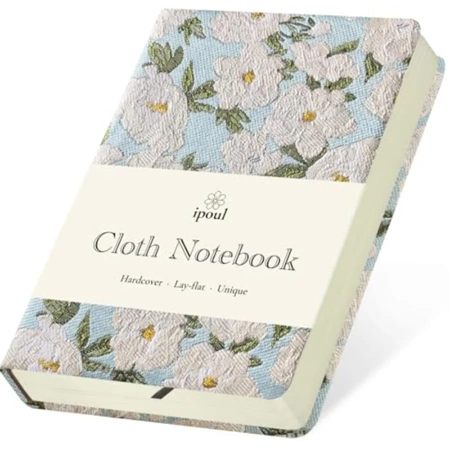 Pocket Notebook, A6, 4x6, Small Embroidered Journal, Cute Notebook, Lay Flat, Hardcover, Lined Notebook and Sketchbook, Persona