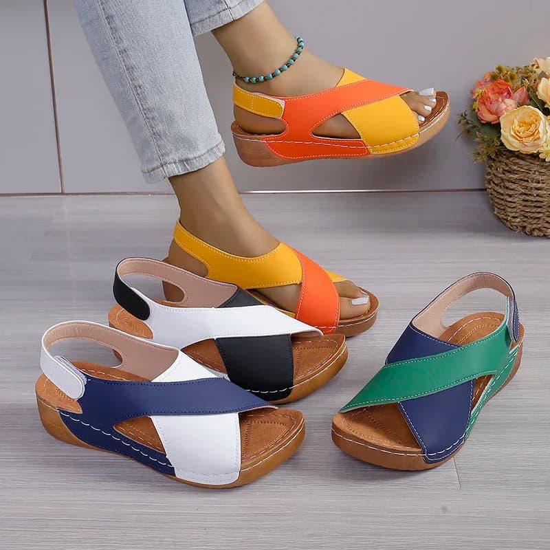 Sandali con Piattaforma da Donna Estate 2024, Nuovi Sandali Multicolore, Scarpe di Lusso Firmate per Donne, Sandali Casual da Spiaggia, Sandalias De Mujer
