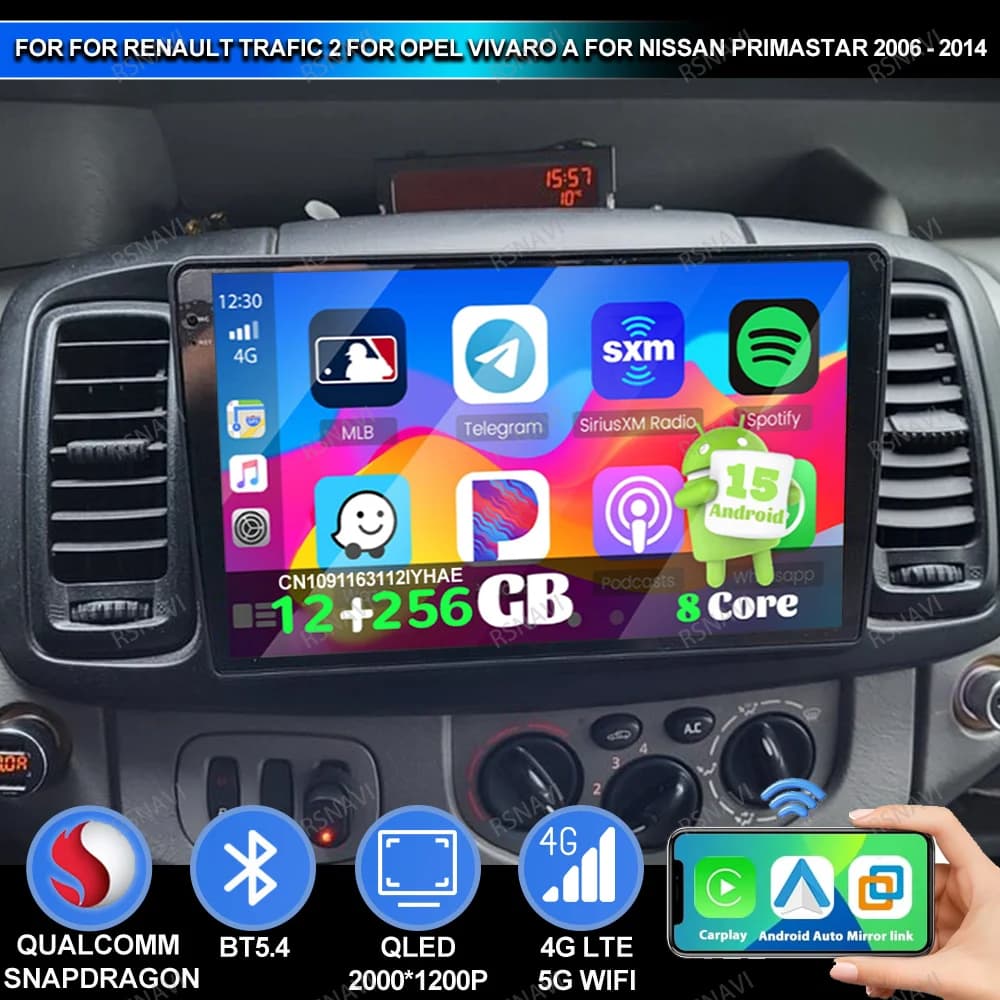 Android 15 Autoradio Per Renault Trafic 2 Per Opel Vivaro A Per Nissan Primastar 2006 - 2014 Accessori Auto Aspirapolvere DVD