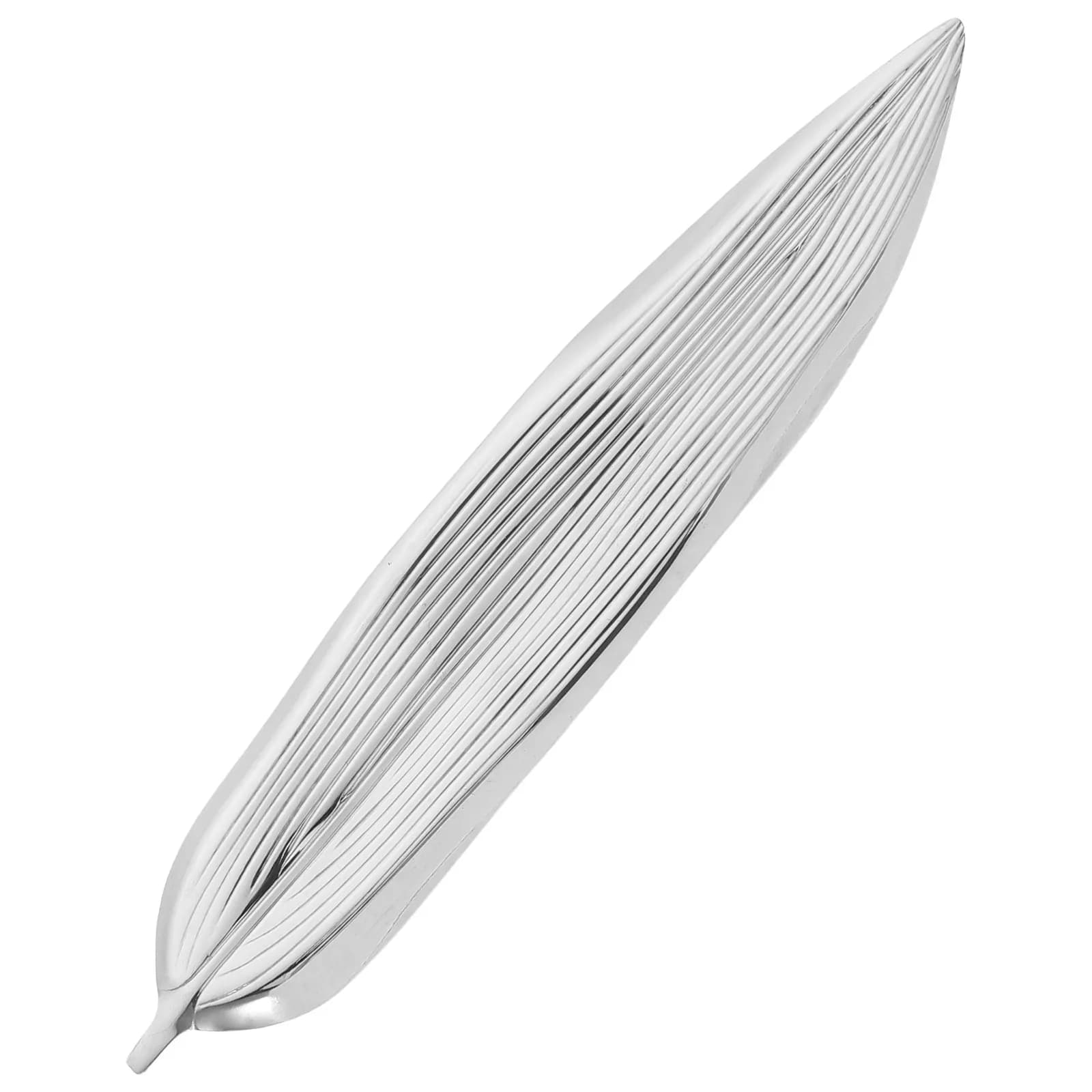 Supporto per Bacchette in Acciaio Inox con Design a Foglia, Porta Posate Elegante per Tavola da Pranzo