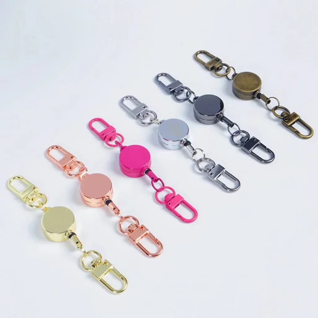 Retractable Keychain Metal Anti-theft Elastic Keychain Sports Retractable Keychain Nurses Accessories