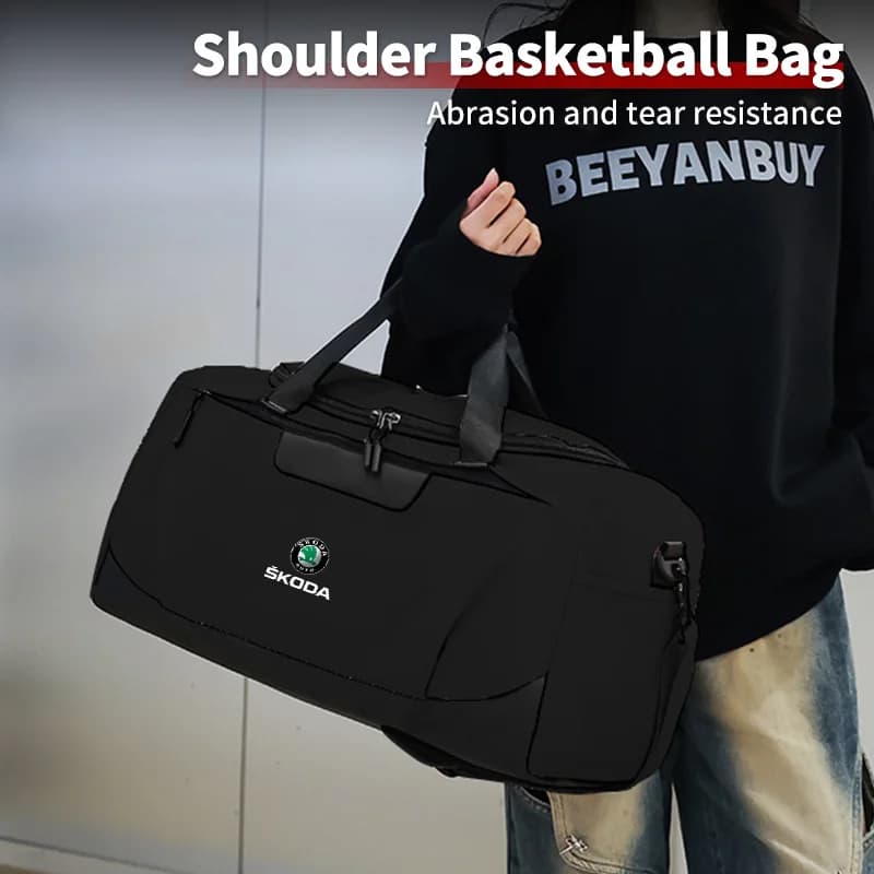 Car Styling Gym Bag Large Capacity Sports Tote Travel Shoulder Backpack For Skoda VRS Octavia Kamiq Kodiaq Karoq RS Superb Fabia