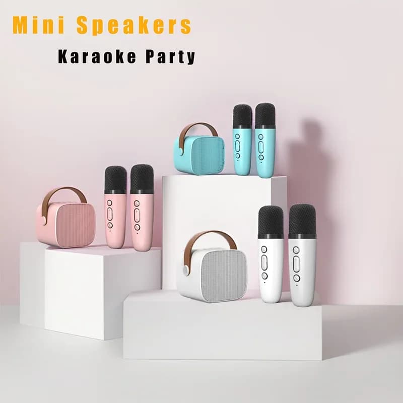 Altoparlante Microfoni Macchina per karaoke Bluetooth Mini altoparlante Sistema 5.3 PA Altoparlante Bluetooth portatile con microfono wireless per la casa