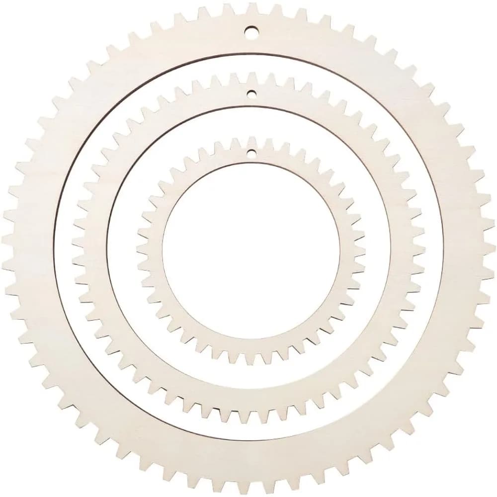 3 Sizes Wooden Weaving Loom Kit 5/7.8/11 inch Round Gear Shape DIY Weaving Loom for Hanging Decor Woven Tapestry making kit