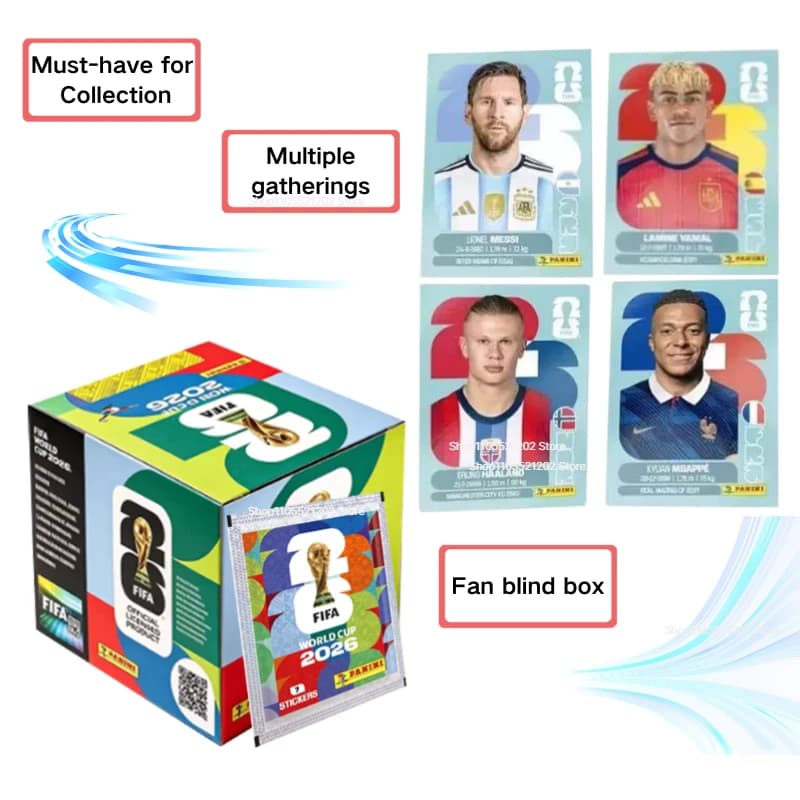 2026 FIFA World Cup Sticker Pack, Football Trading Cards Ideal Gift for Soccer Fans & Collectors