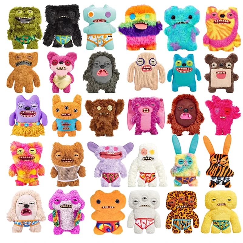 Originale Fugglers Giocattoli di Peluche Carino Squidge Annoyed Alien Occhi Larghi Weirdo Mr Bottoni Mostro Peluche Divertenti Brutti Monsters Bambole