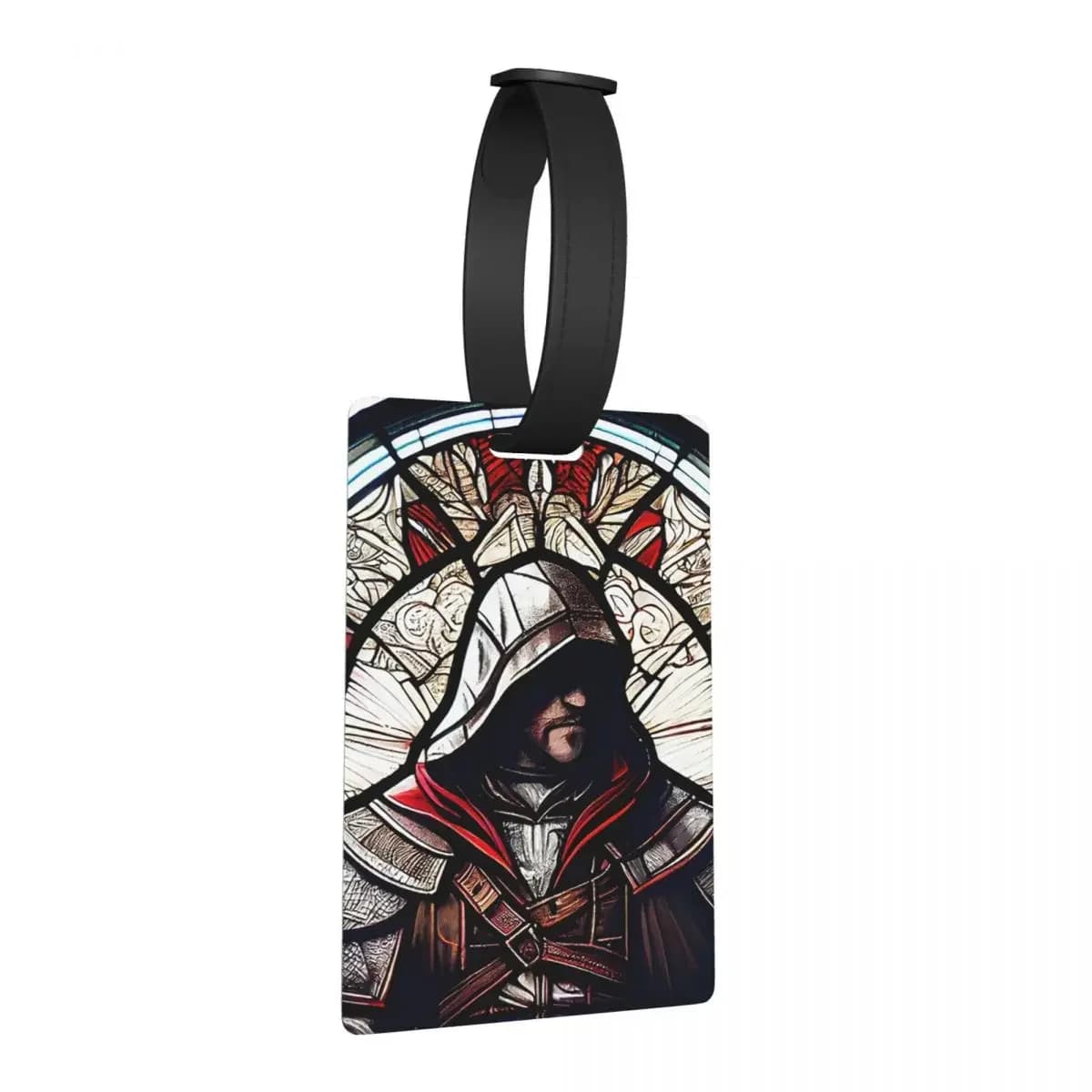 Assassin's Creed Gioco Serie di vetri colorati Etichette per bagagli Valigia Moda Bagagli Etichetta d'imbarco Porta etichette ID Nome Indirizzo