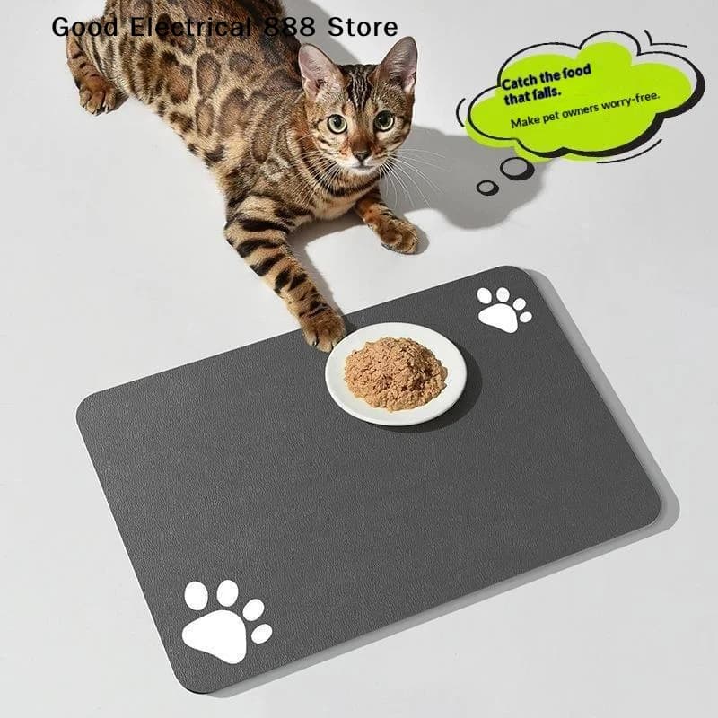 【G】 Pet Diatom Mud Floor Mat Dog Bowl Mat Cat Absorbent Bowl Mat Pet Food Leakage Prevention No-Wash Waterproof Quick-Dry Mat