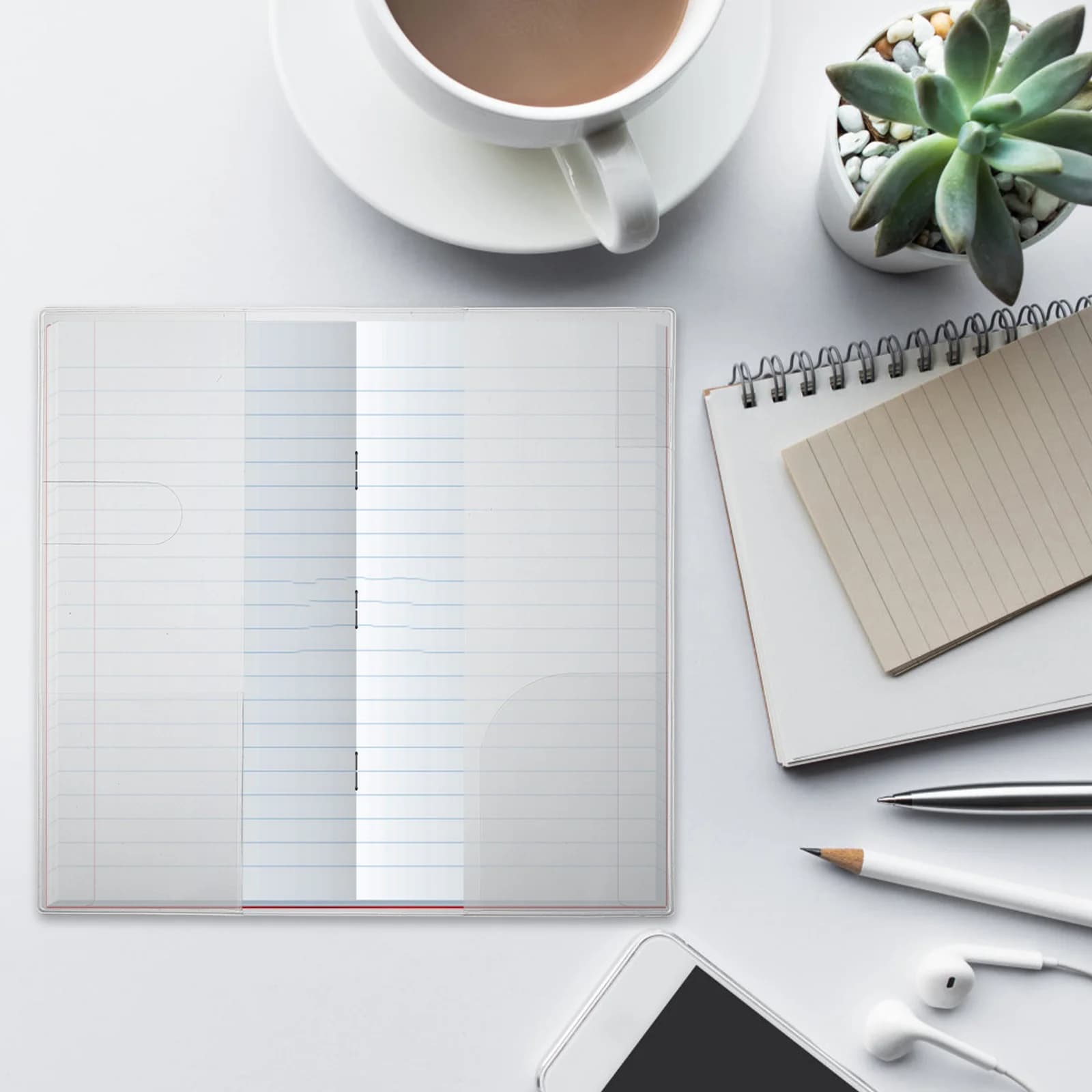 Copertina per giacca da libro in PVC Custodia impermeabile trasparente per notebook con copertina rigida Diario Planner Protezione antiscivolo satinata riutilizzabile