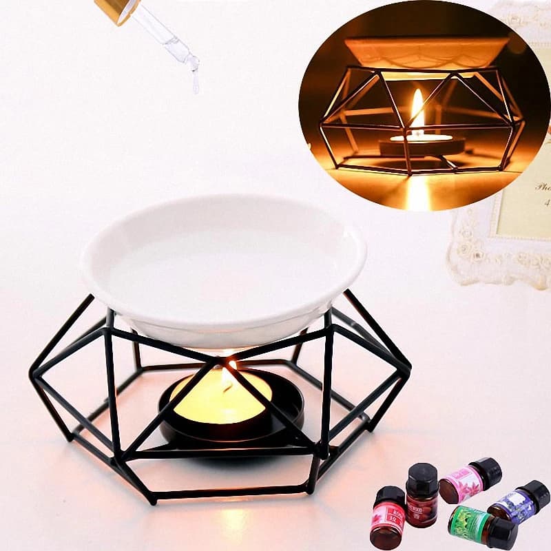 PINNY Lron aromatherapy burner of aromas glass aromatic oil lamp gifts and handicraft decorations for home essential oil burner