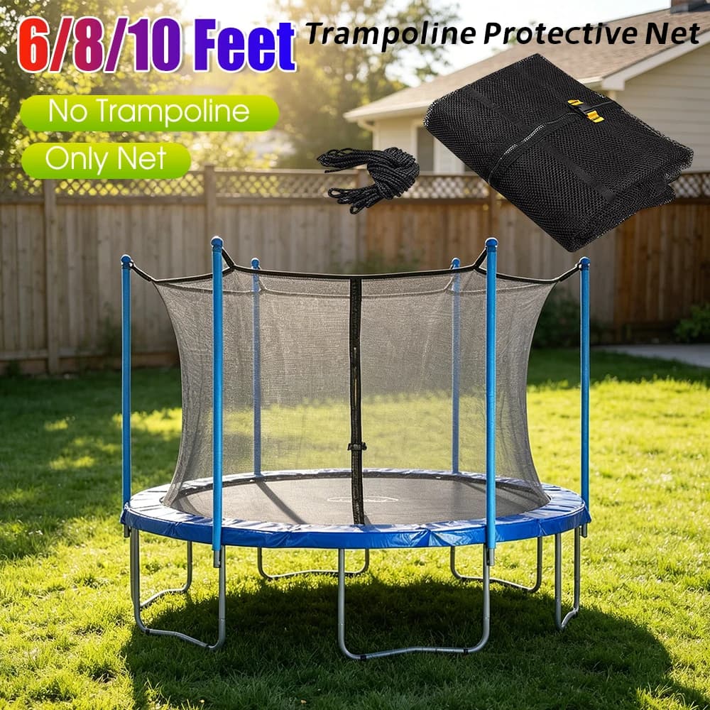 Rete Protettiva per Trampolino da 6/8/10 Piedi, Rete in Nylon per Trampolino, Protezione di Sicurezza per Tappeto Elastico, Accessori per Trampolino da Esterno