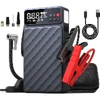 Avviatore di Emergenza 3500A con Compressore d'Aria, Batteria Portatile per Auto 20000mAh, Ricarica Rapida 45W, Monitoraggio Pressione Pneumatici, Luce, Spedizione USA