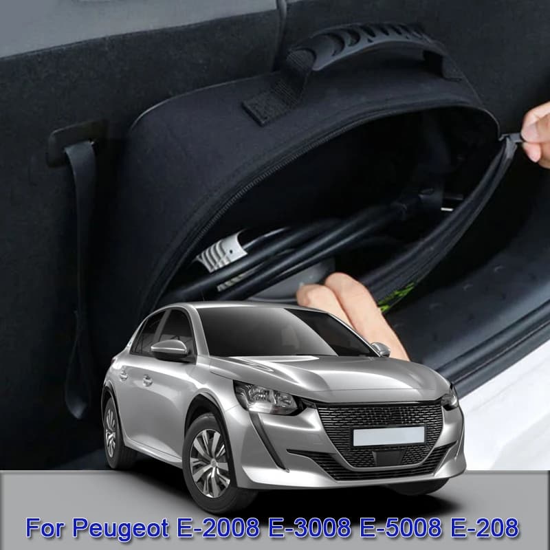 EV Cavo di Ricarica Per Auto Portaoggetti Borsa Per Il Caricatore Spine Prese Impermeabile Ignifugo Per Peugeot E-2008 E-3008 E-5008 E-208