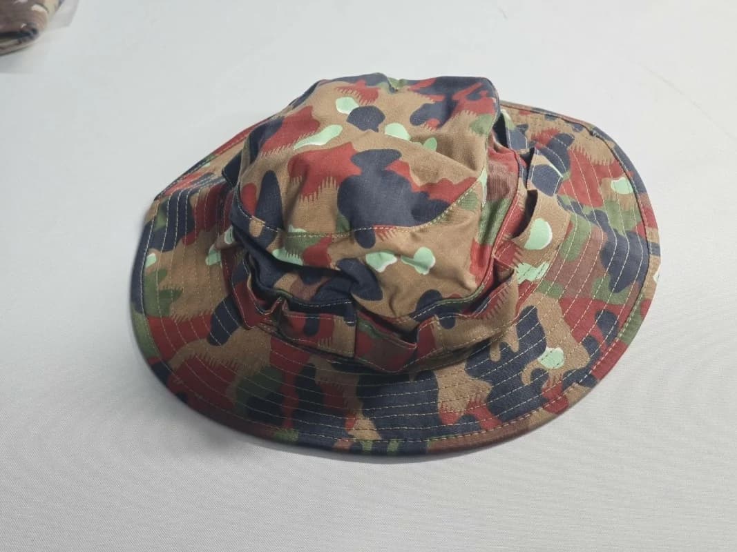 Swiss Bloody Camouflage Round Edge Hat, Suitable for Outdoor/Fishing/Mountaineering/Hiking, etc