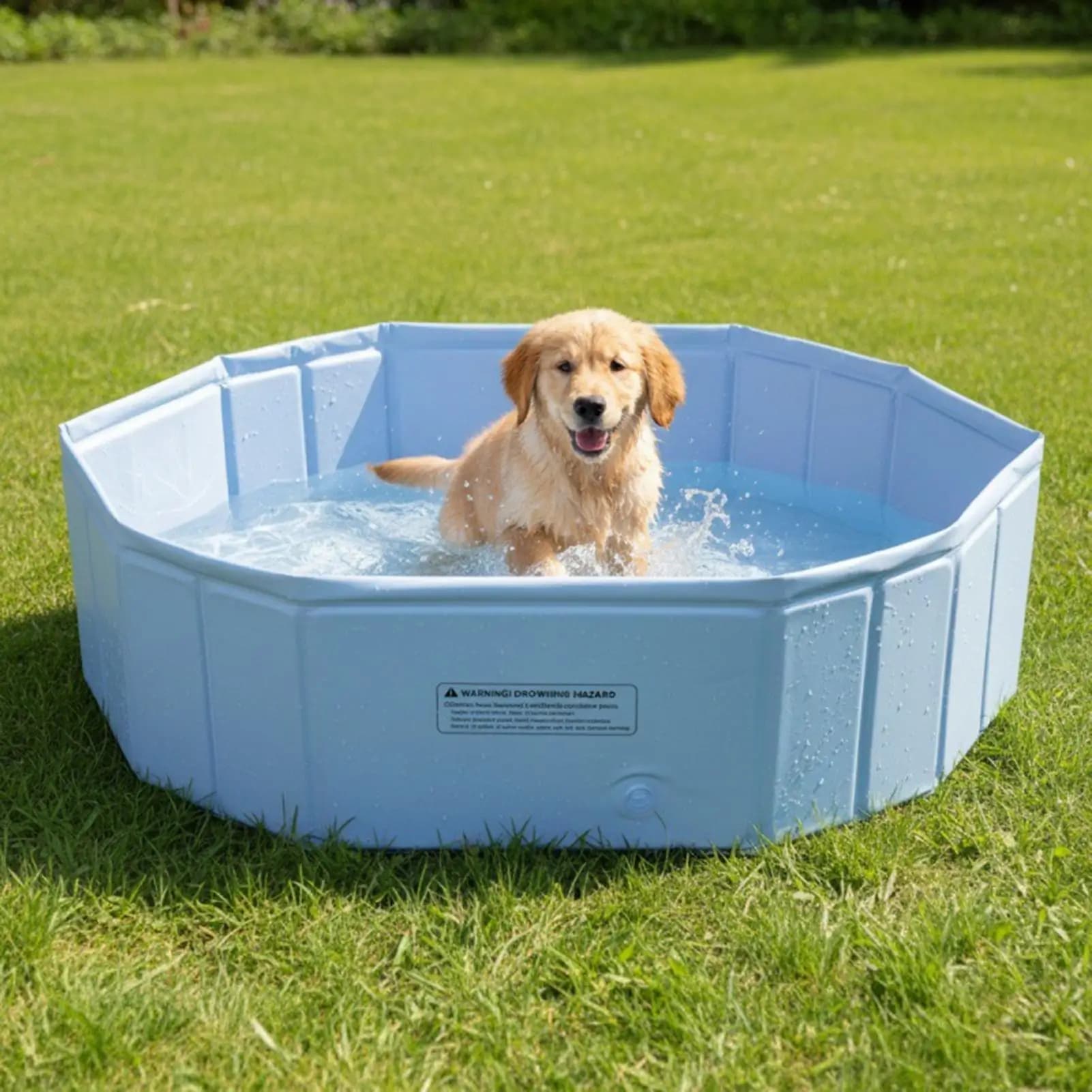 Dog Pool 70x47x23cm Foldable Wading Bathtub Portable Pet Swimming Pool for Small Medium Large Breeds Indoor Outdoor Garden Yard