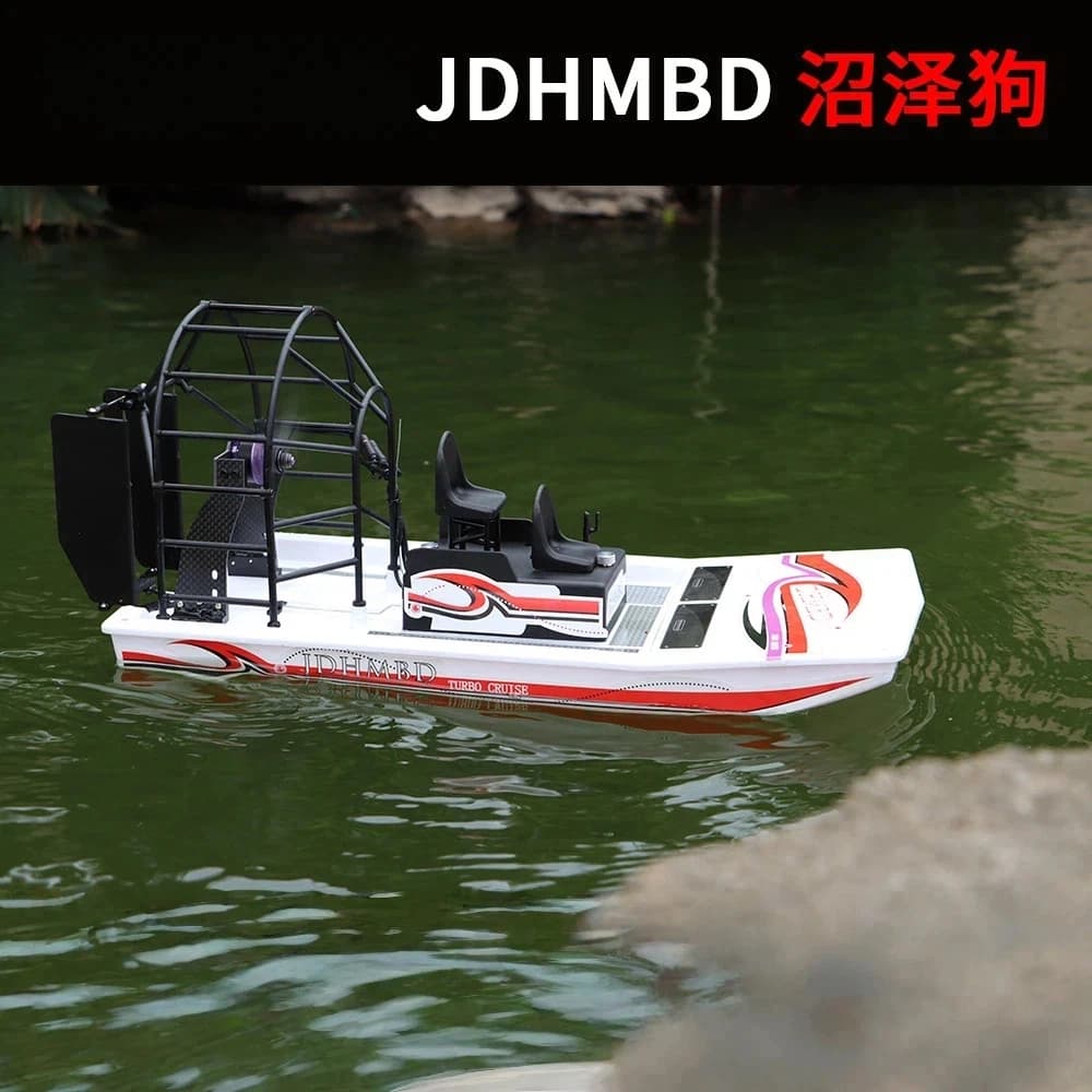 JDHMBD RC Hovercraft Anfibio Elettrico Telecomandato DIY per Soccorso, Modello Giocattolo per Paludi, Spiagge e Campi Innevati