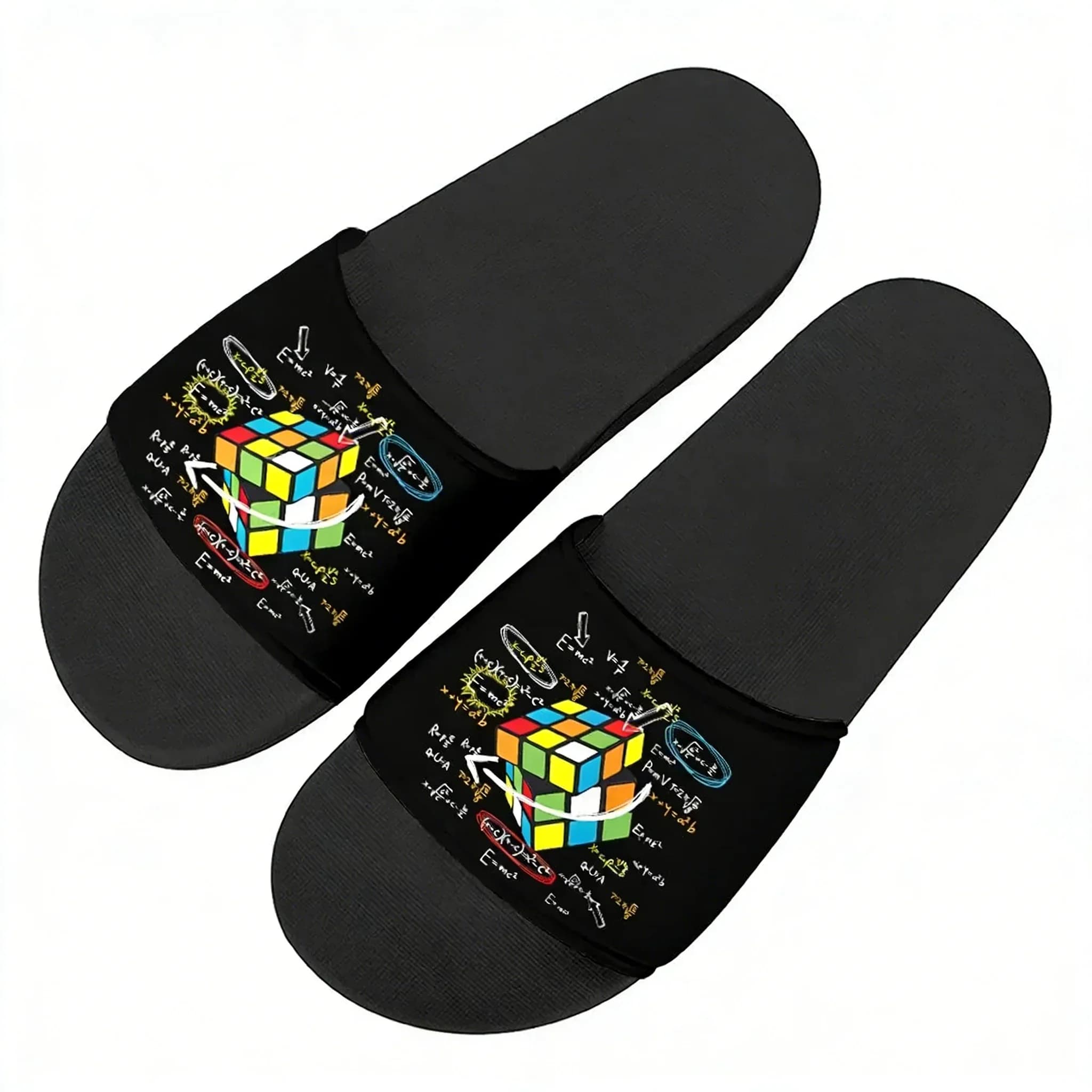 Rubik Custom Math Rubik Fashion Design Slippers Home Water Shoes Men Women Teenagers Beach Pool Sandals Custom Summer Slipper