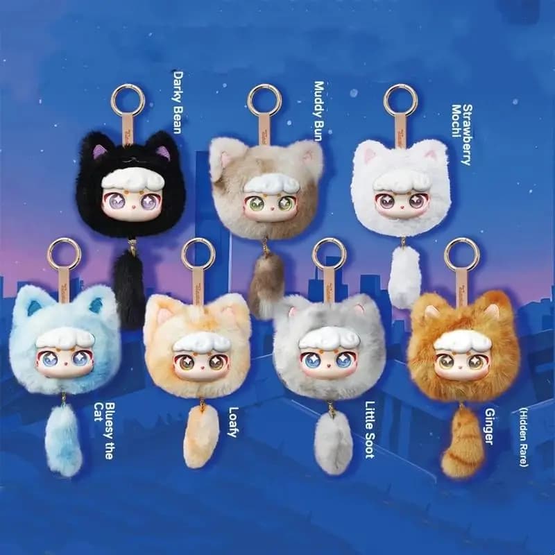Lucky Meow IV Series Ciondolo Sorpresa Scatola cieca Cartone animato Simpatico gatto Peluche Zaino Decorazione Regalo di compleanno Giocattolo da collezione