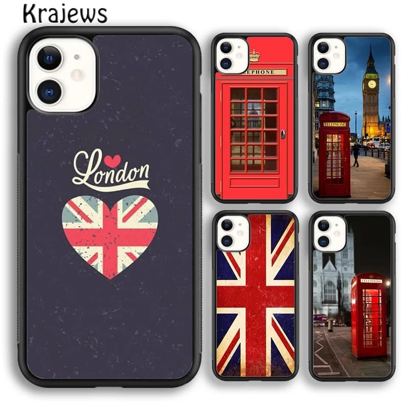 Scatola telefonica London Union Jack per iPhone 17 Air 16 Custodia per telefono 15 14 plus 11 12 13 pro max Fundas