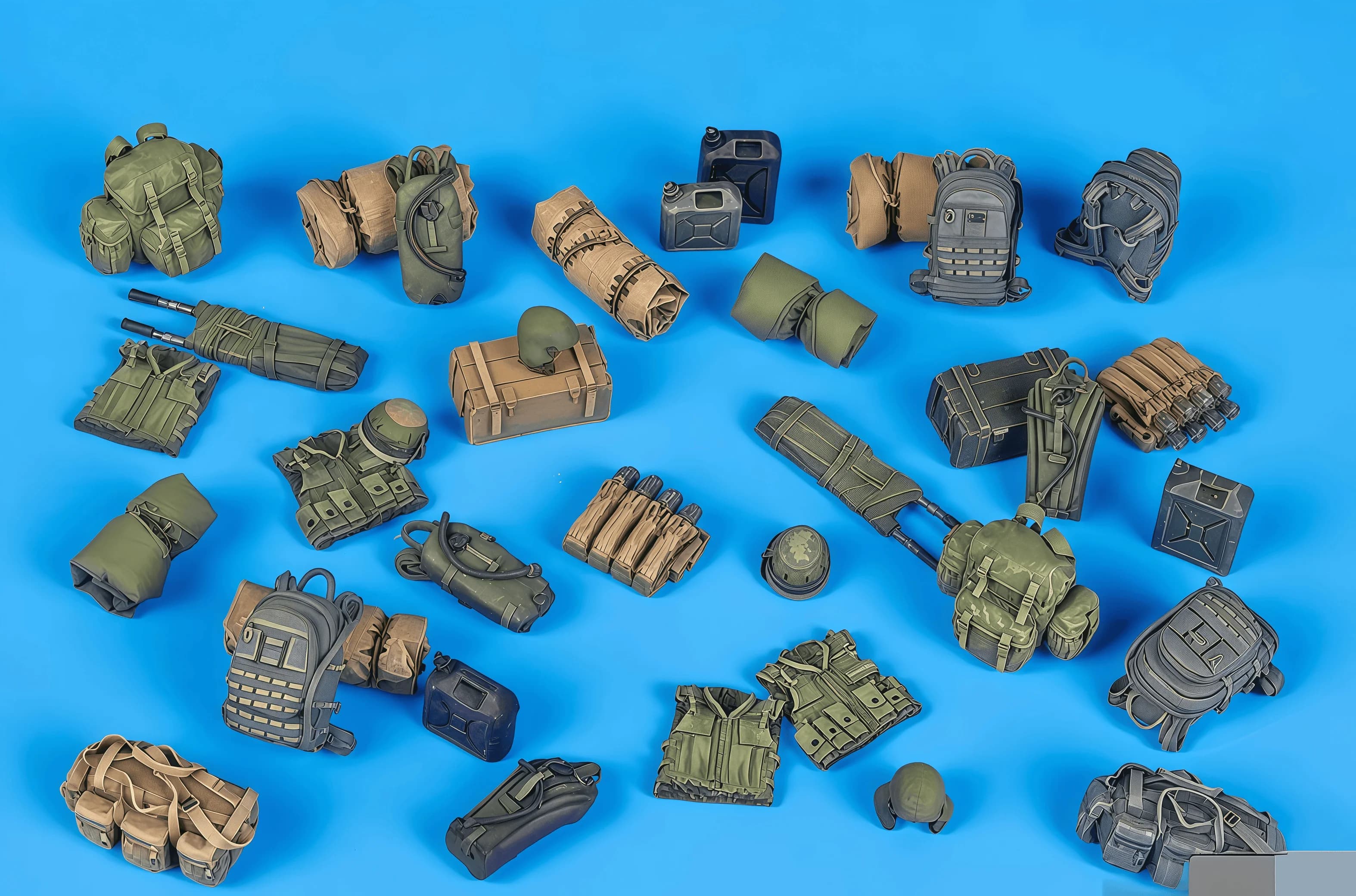 Kit di montaggio modello in resina colata 1: 35 GK, pacchetto impilabile per creazione di scene, non verniciato