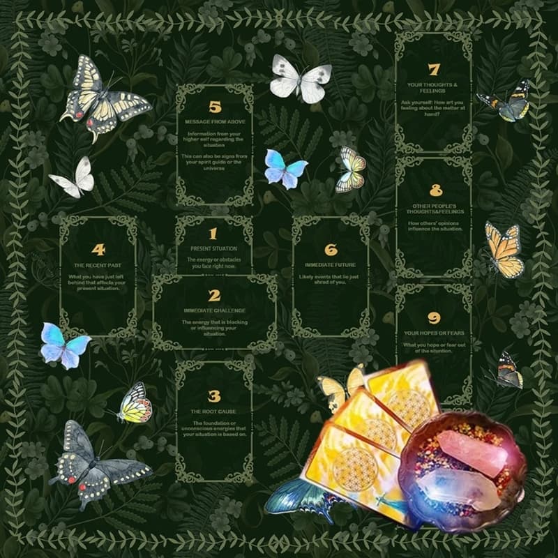 Tarocchi Tovaglia Altari Panno Carta da lettura Tovaglia Astrologia Carta Divinazioni Panno Arazzo Decorazione murale