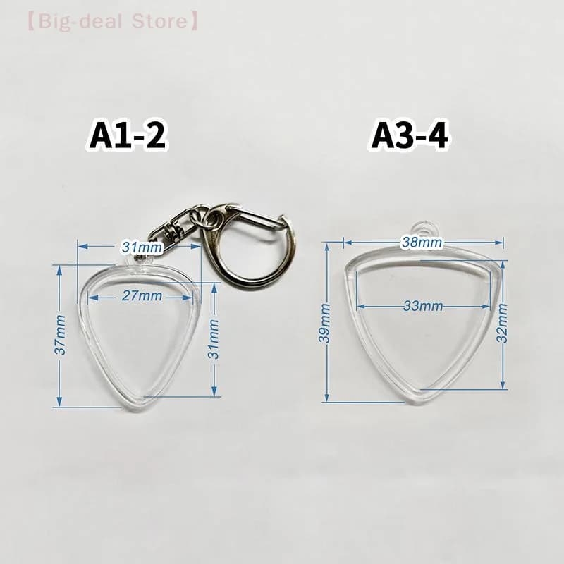 【M】Guitarists Storage Guitar Pick Collection Box Clear Holder Keyring Bag Heart Shaped Picks Size Case Musical Accessories