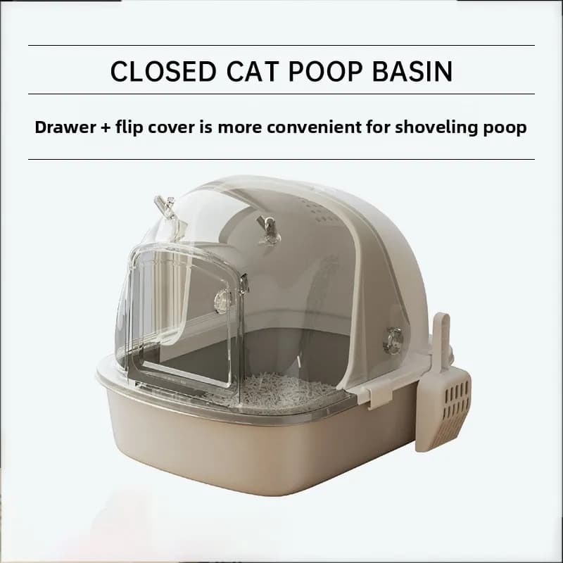 Gatti per animali domestici Grande lettiera Tipo a cassetto Anti-odore Toilette ribaltabile Padelle in plastica antispruzzo Accessori per la pulizia del prodotto per animali domestici
