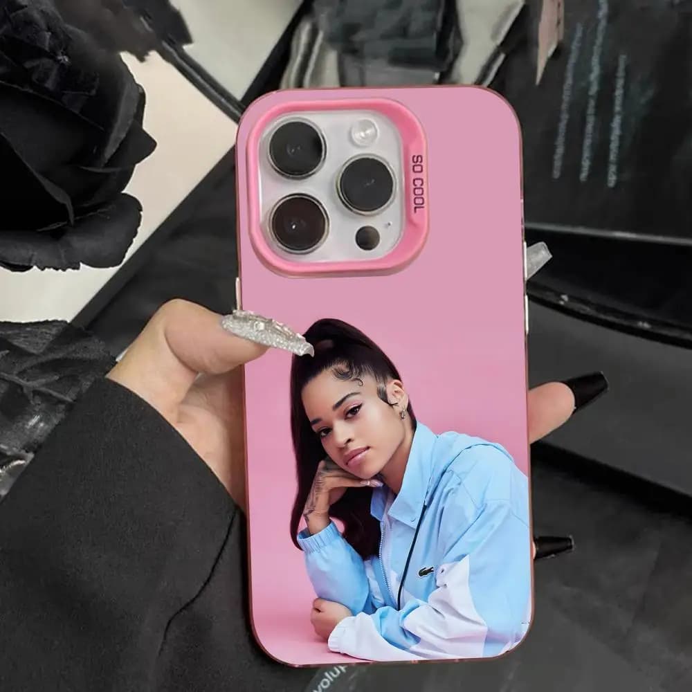 Custodia per cellulare Fashion Ella Mai rosa traslucida per iPhone 17 16 15 14 13 12 11 X XR XS Air Pro Max Plus Cover colorata