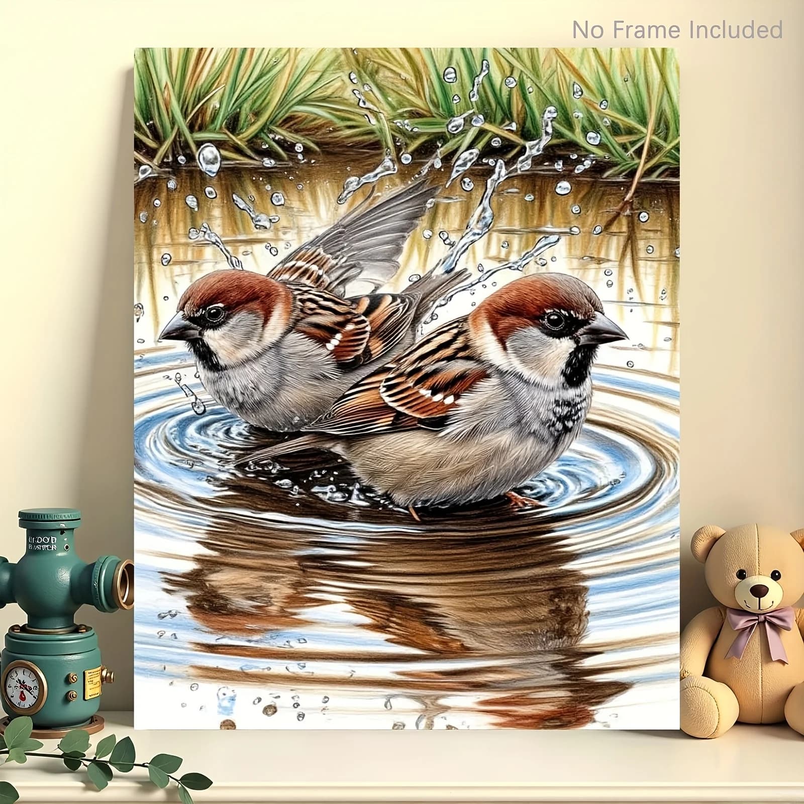 Professional Art Use A Digital Painting Kit Suitable for Beginners, Featuring Acrylic Paints, a Canvas, Three Brushes, And an
