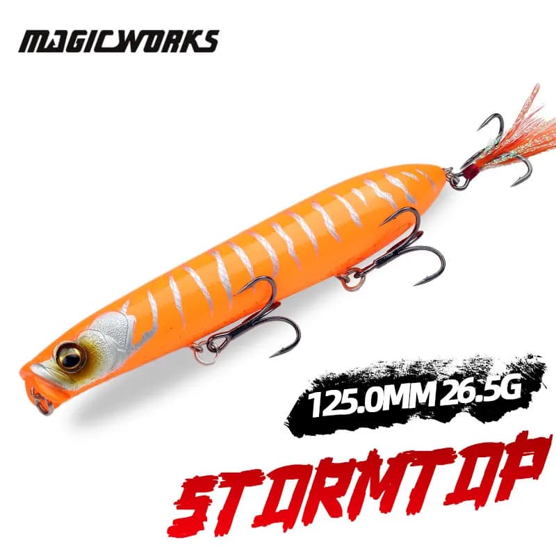Magic Works 125mm 26,5g Matita galleggiante Pesca Topwater Camminare il cane Richiamo Wobblers Esca artificiale Bass Superficie Walker Esche