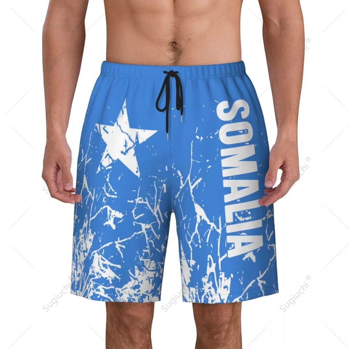Men's Somalia Flag Beach Pants Board Shorts Surfing Boys Soccer Cycling Swimwear Running Polyester