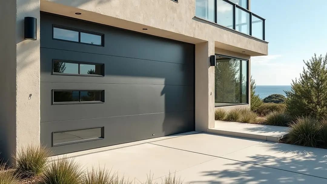 Electric Garage Doors in Aluminium Master Well, Bestseller 16x7, Isolated with PU foam, Residential Auto Garage Door with Windows