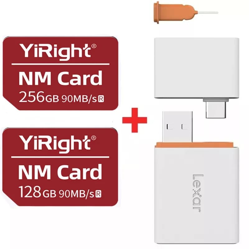 Scheda di memoria Nano da 128/256 GB per Huawei Mate40 Mate30/50 Mate 20X pro P40 P50 pro Series con lettore di schede SD USB Type-C Lexar