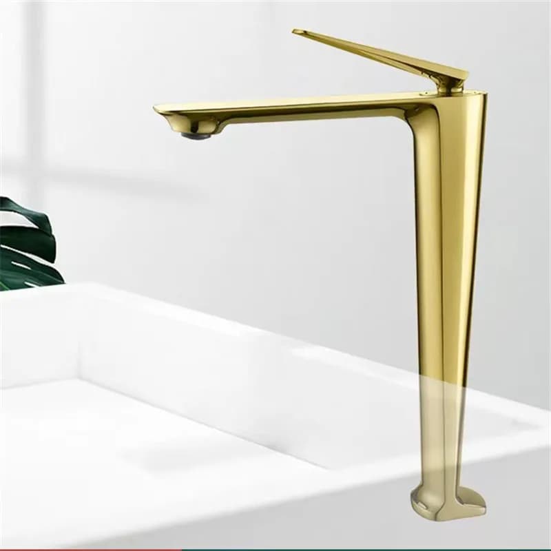 Rubinetto per lavabo in oro rosa Rubinetto per bagno alto in oro spazzolato Rubinetto per lavabo nero caldo e freddo Miscelatore per WC montato su piano Rubinetto per acqua