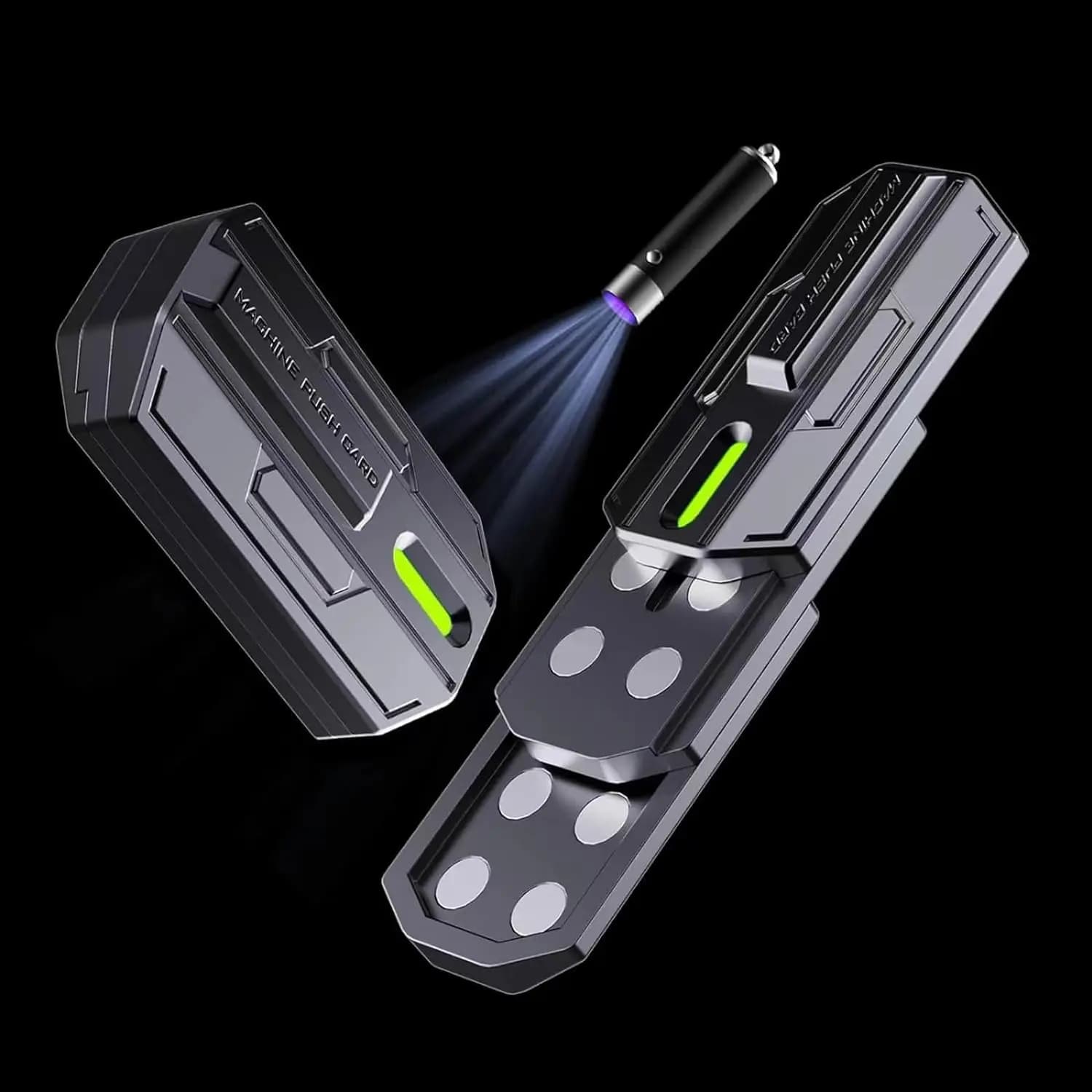 Giocattoli Antistress Luminosi da Dito, Slider Magnetico Tattile, Clicker EDC in Metallo, Hand Spinner, Strumento ADHD, Giocattoli per Adulti per Alleviare Ansia e Stress