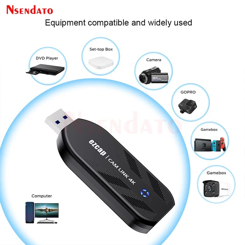 Ezcap331 video capture card from HDMI to USB 3.0, 4K 30fps 1080P 120hz, HDMI recording device for live streaming, PS4, games, DVD, DSLR, camcorder