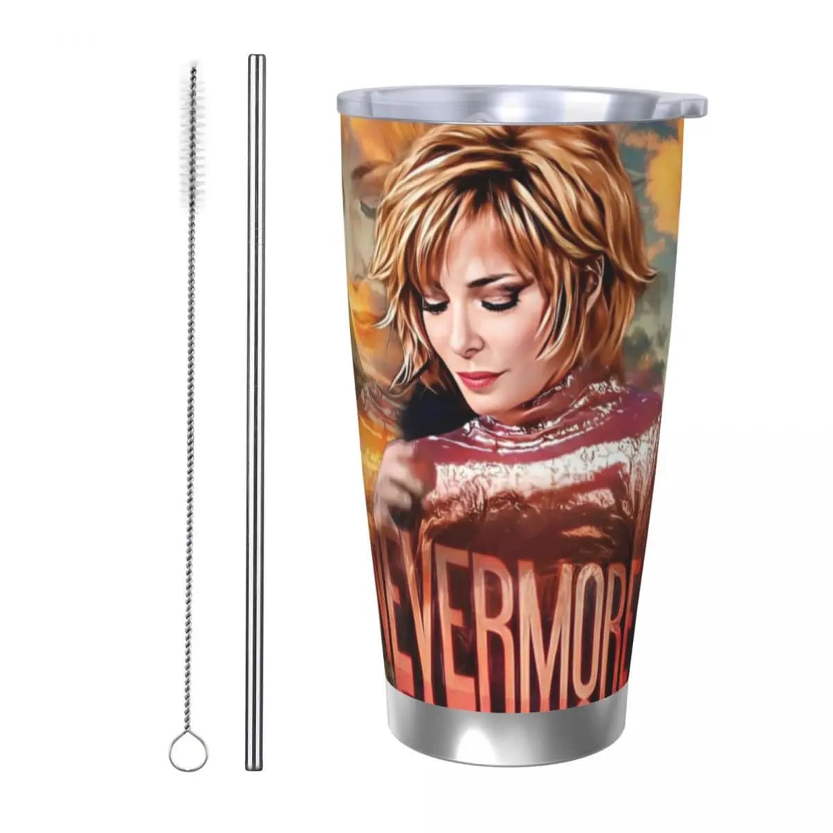 Mylene Farmer Nevermore 20oz Stainless Steel Insulated Thermal Coffee Car Cup Cold Hot Mugs Vacuum Flask