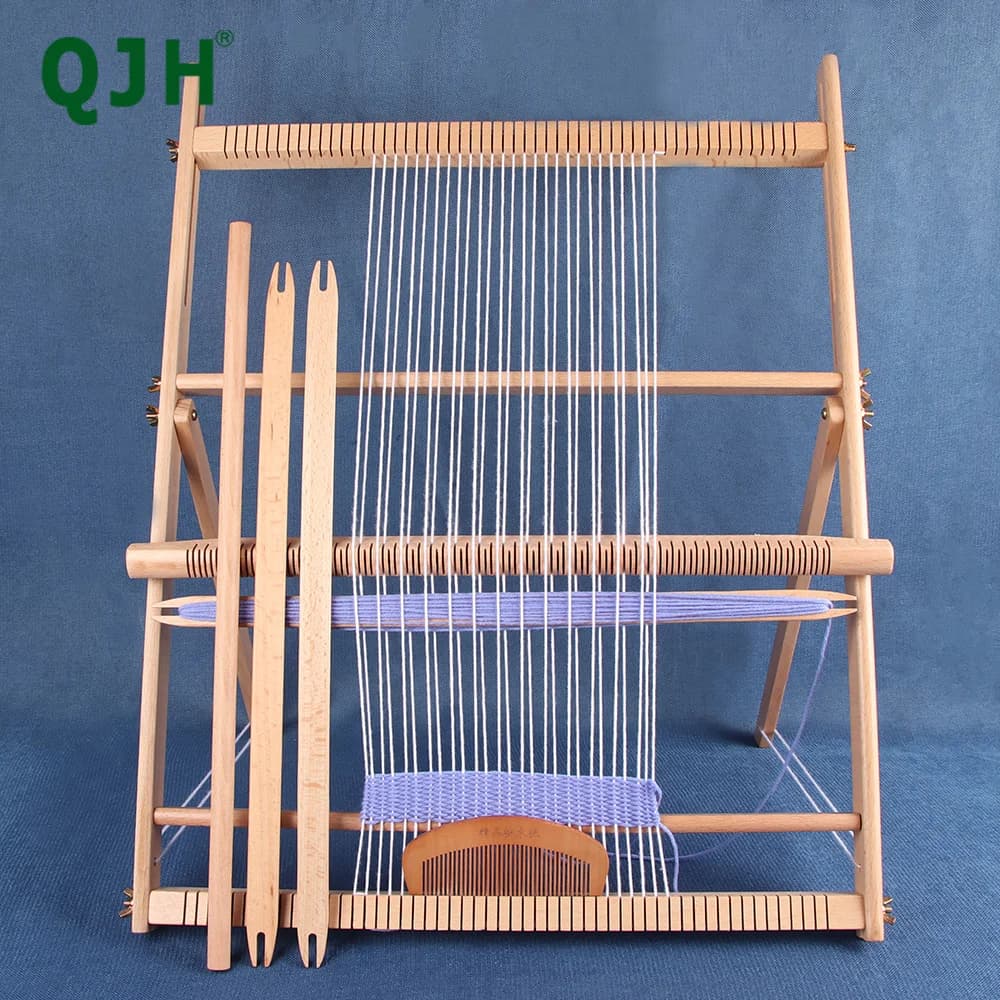 1pc Wood DIY Weaving & Knitting Loom Machine, Wooden Frame Knitted Tool, Making Decoration Tassel Tapestry & Carpet Sewing Tools