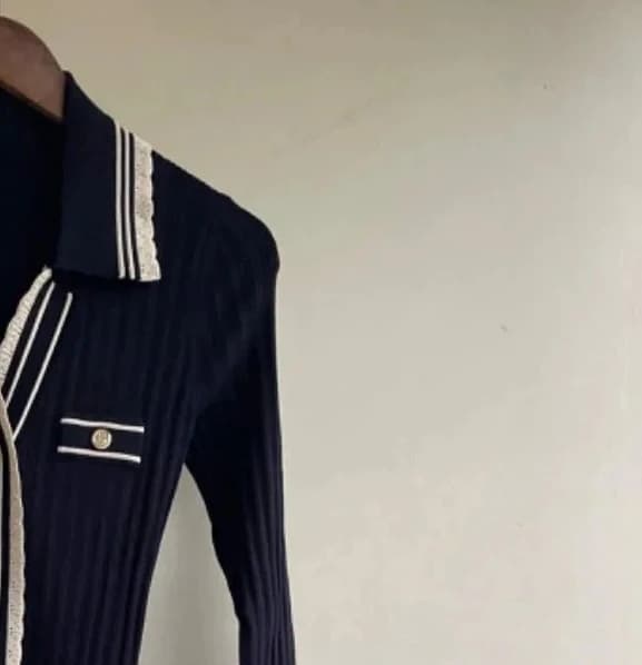 Abito da donna con scollo a V lavorato a maglia monopetto slim fit da sera da donna midi